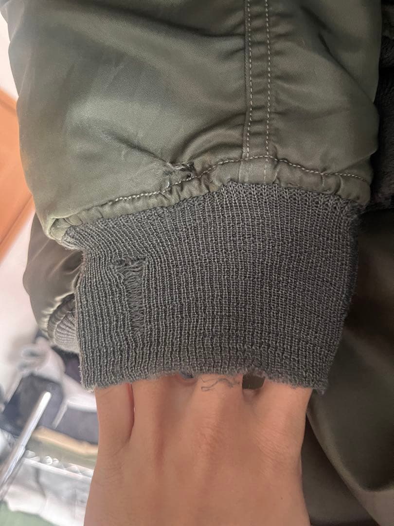 60sALPHA社製N-2B フライトジャケット黒タグ 実物 J-6278D