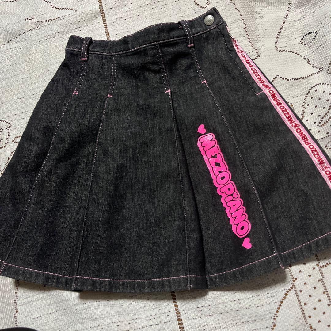 美品♡MEZZO PIANO ♡デニムプリーツスカート 厚手♡130 - メルカリ