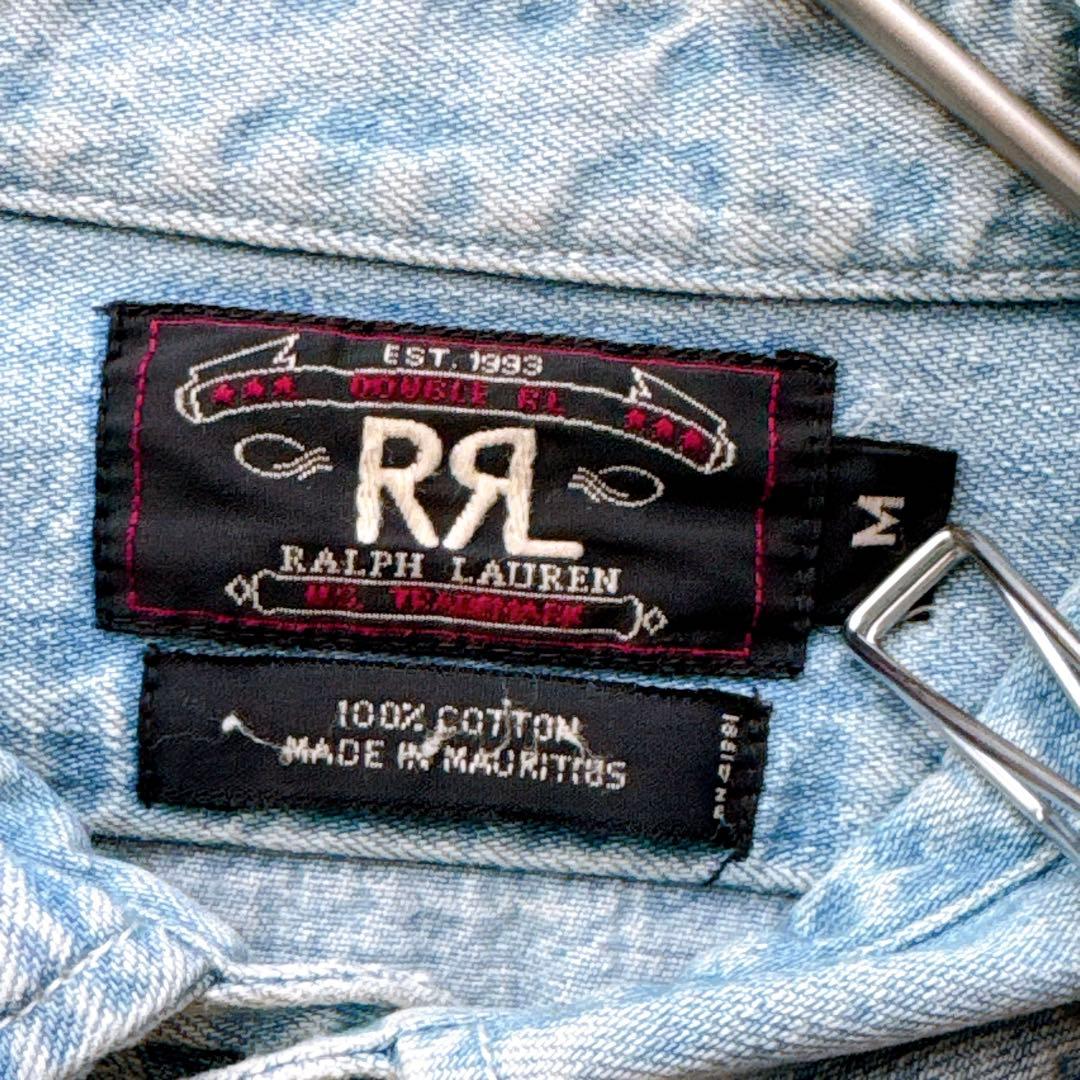 RRL ダブルアールエル 三ツ星タグ デニムシャツ インディゴ Mサイズ