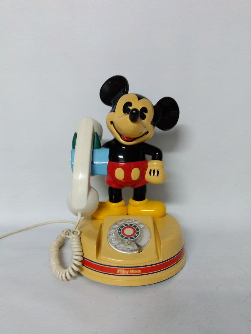 ミッキーマウス　電話機　ダイヤル式　動作確認済　希少品 買取事例 ] 【希少】Mickey Mouse/ミッキーマウス ダイヤル式電話機