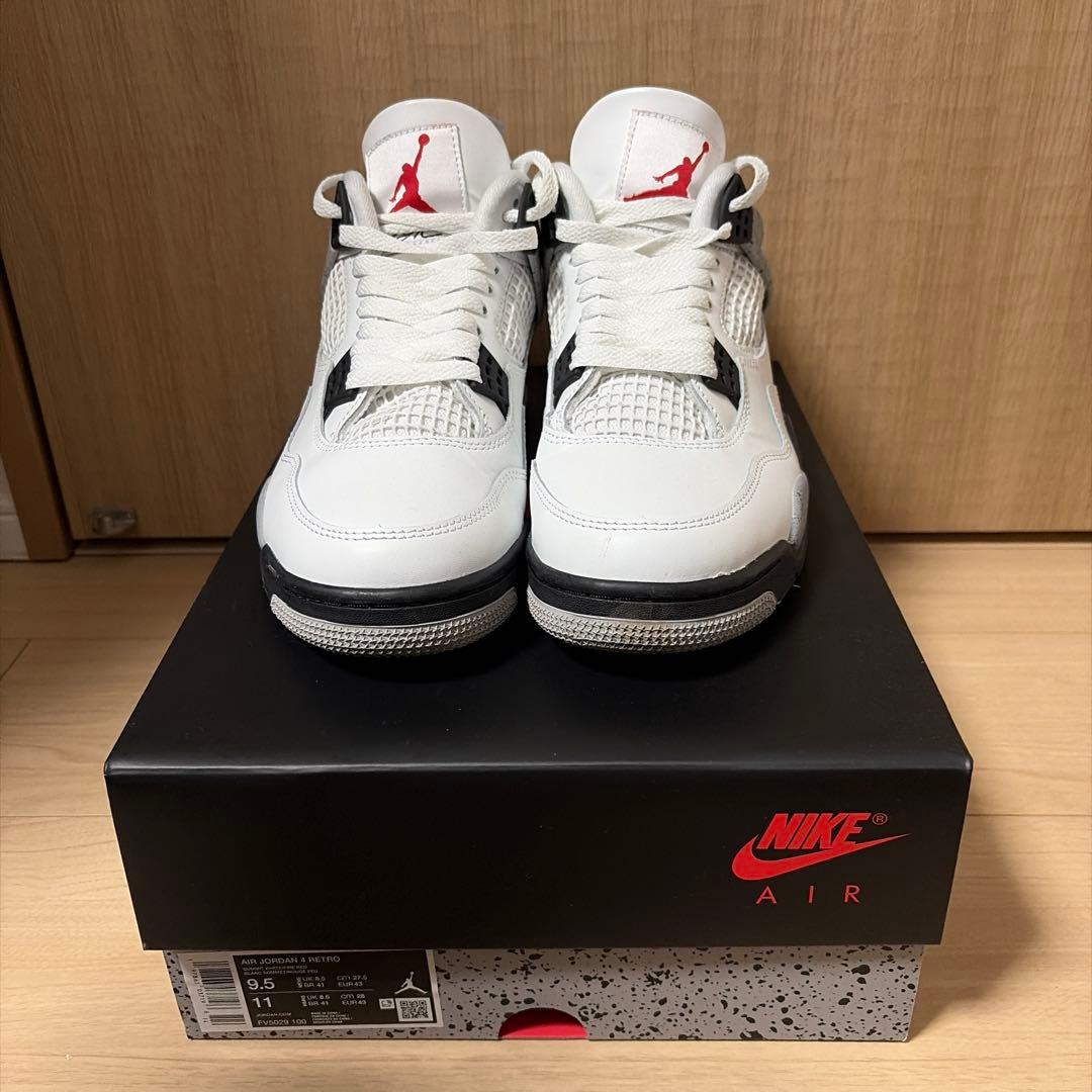 ナイキ エアジョーダン 4 \"ホワイト/セメント\" 27.5cm
