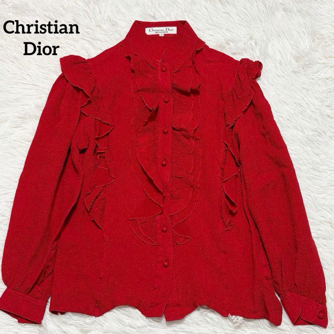 Christian Dior クリスチャンディオール　シルク100%ブラウス Christian Dior（シルク ・ シャツ/ブラウス(長袖/七分)）のフリマ