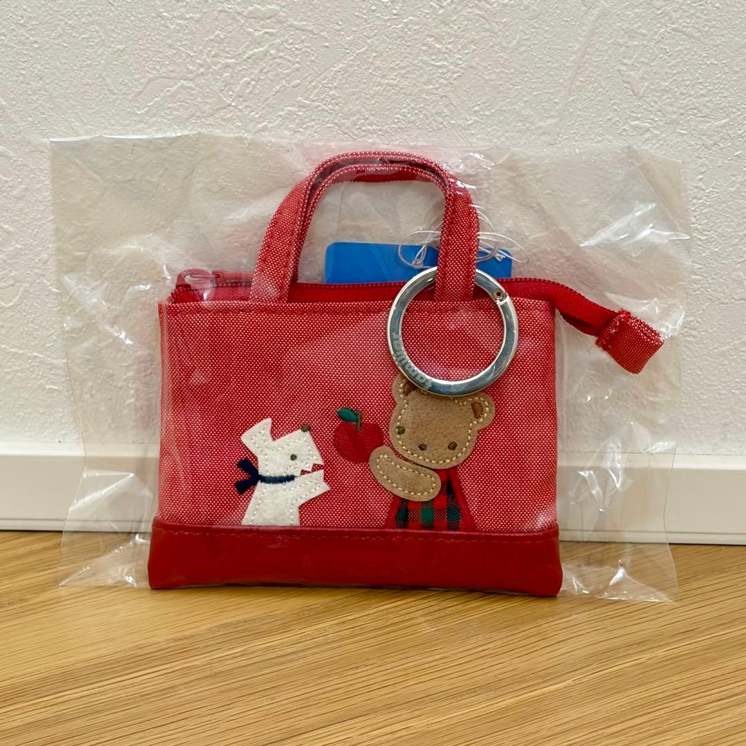 familiar ミニデニムバッグ レッド ☆人気 - メルカリ