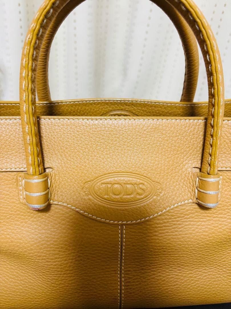 TOD'S トッズ レザーハンドバッグ ベージュ 保存袋 カード ハンドバッグ