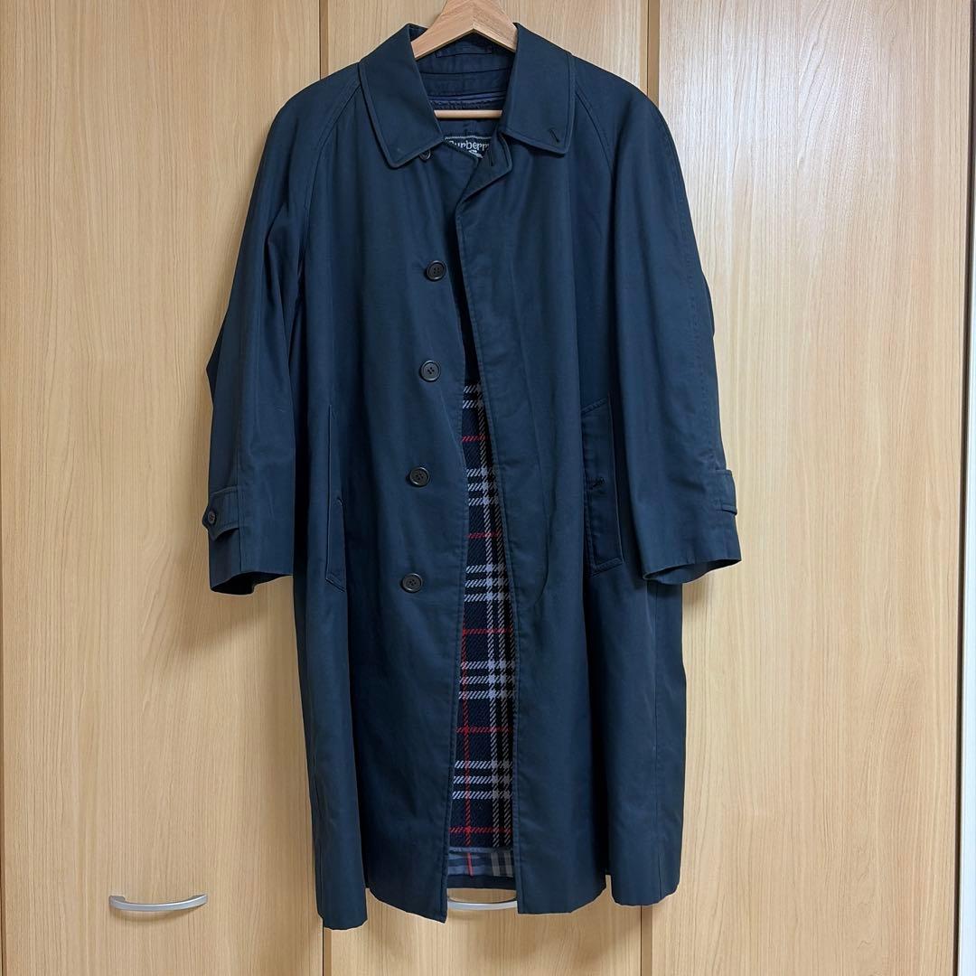 Burberrys ネイビー トレンチコート Burberrys ベルト付きトレンチコート ネイビー - メルカリ