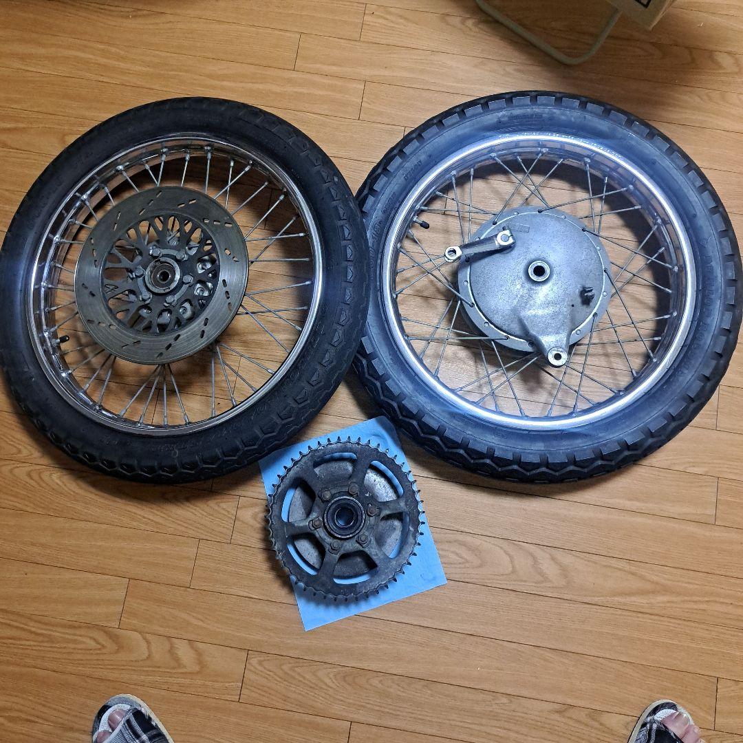 gs400スポークホイール ダブルディスク - メルカリ