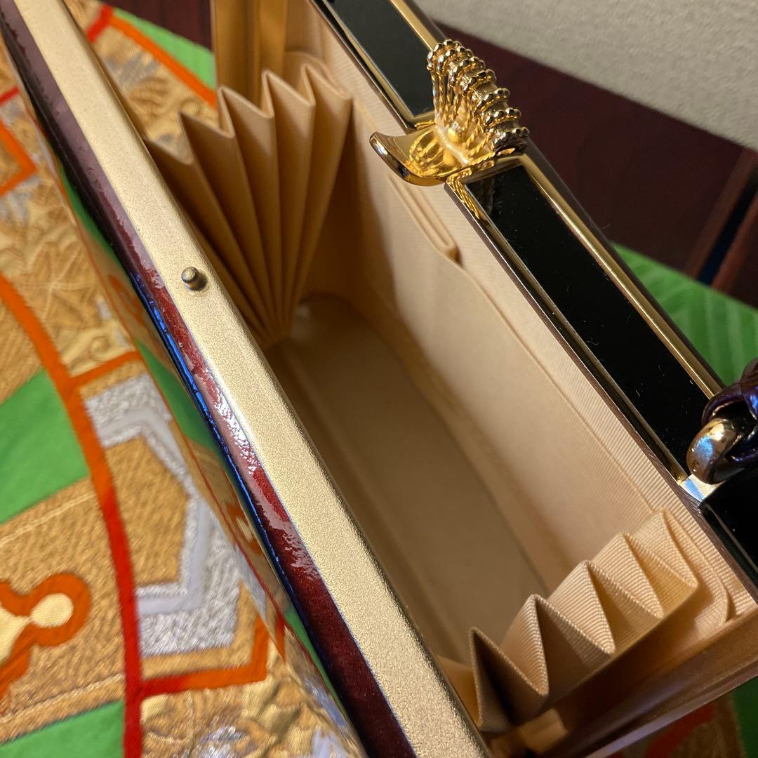 最高級　鳳苑のエナメル仕上げ　臙脂色が上品で美しい　草履バッグセット