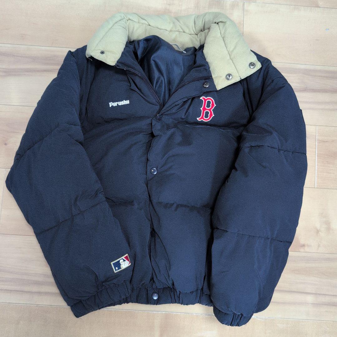 Perushu × MLB コラボ中綿スタンドネックブルゾン - メルカリ