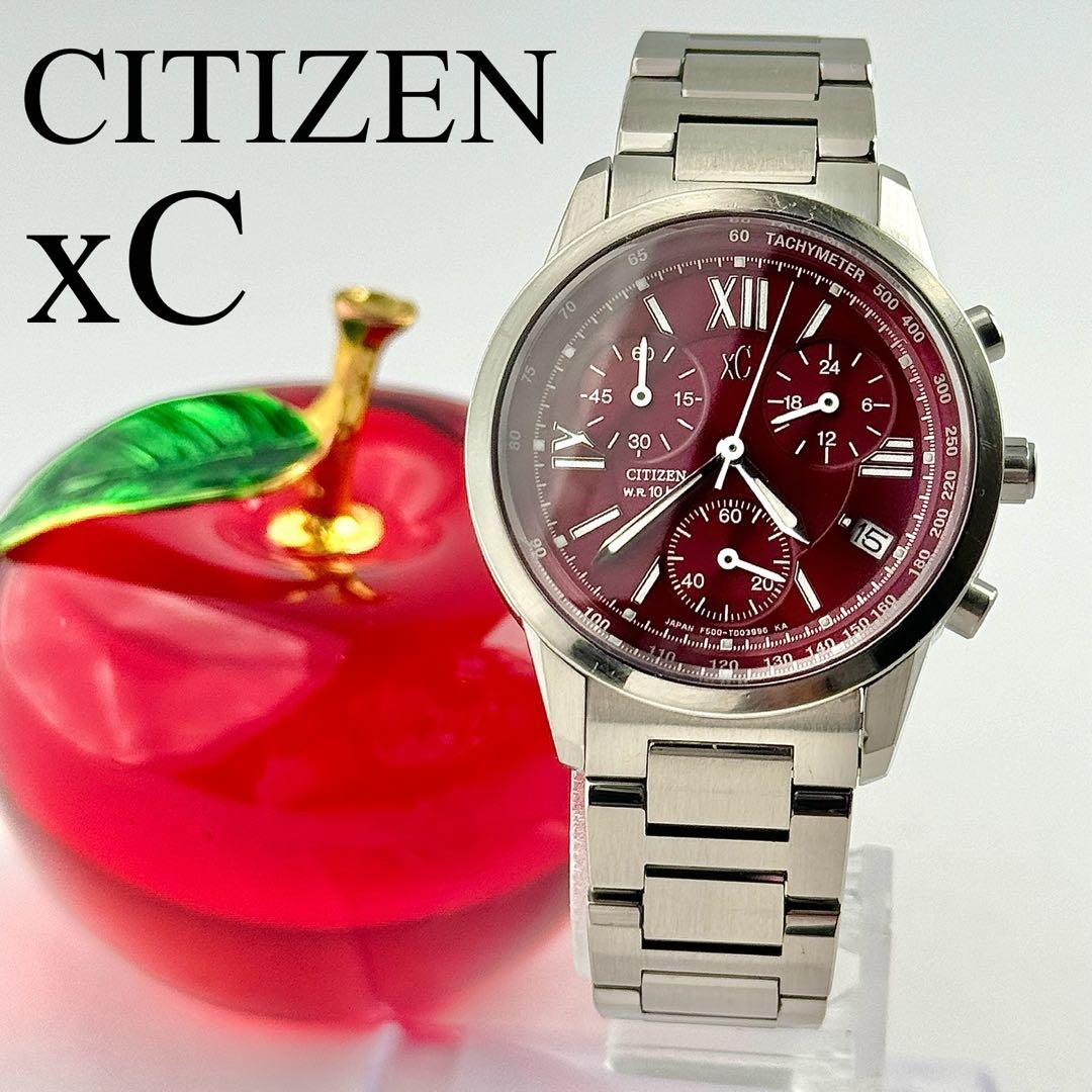☆新品電池☆890 シチズン クロスシー ワインレッド レディース クロノ