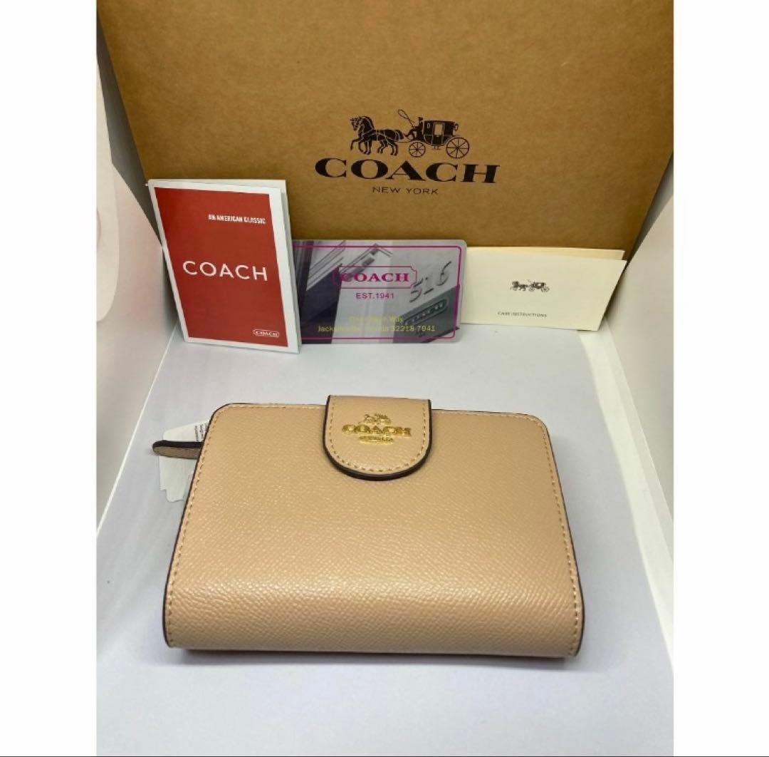 COACH コーチ C6390 二つ折り財布 クロスグレイン ミディアム - メルカリ