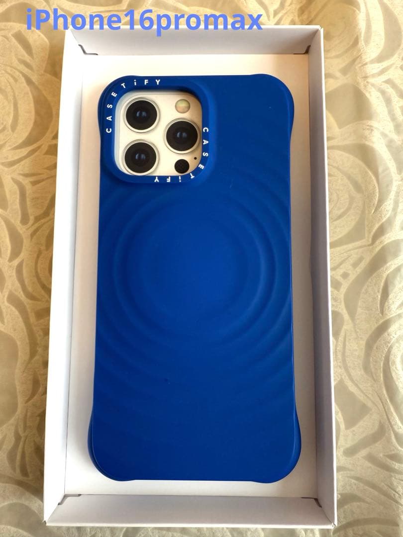 ケースティファイ ウェーブシリコン コバルトブルー iPhone16promax