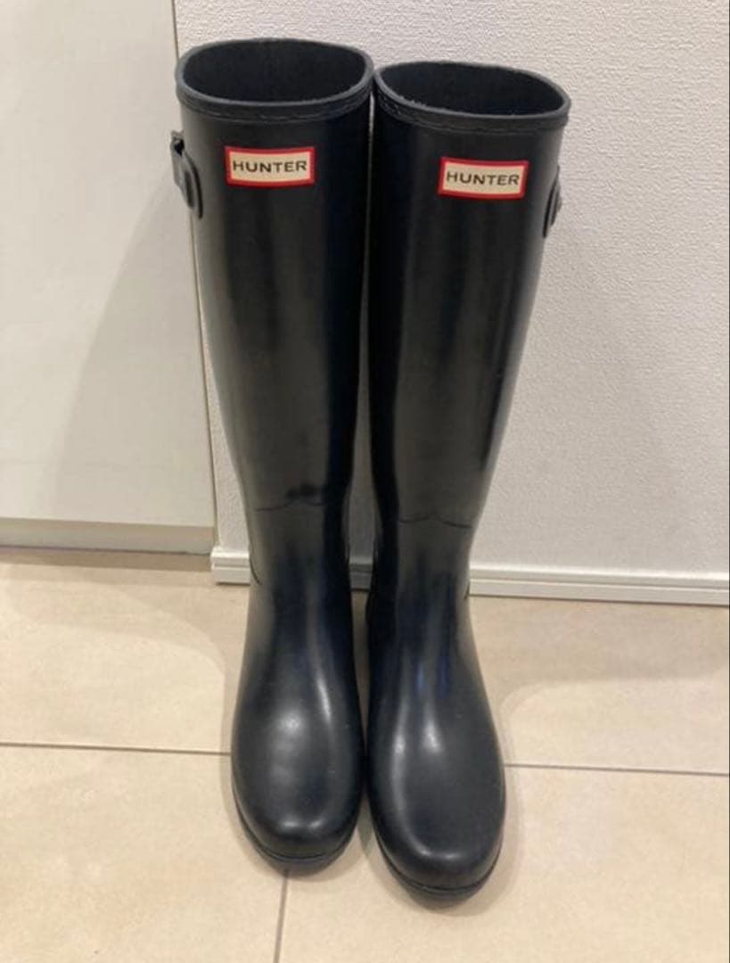 ハンター レインブーツ リファインド ネイビーUK7