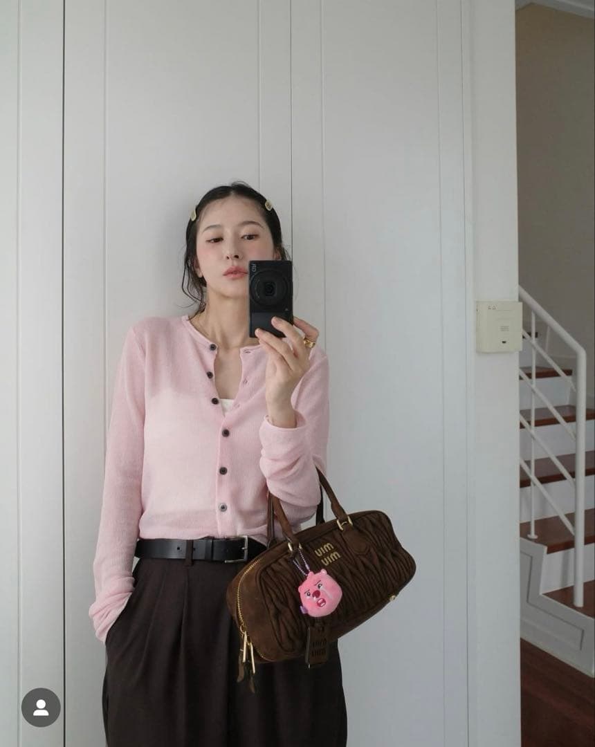 CLANE SHEER ROLLED EDGE KNIT CARDIGAN