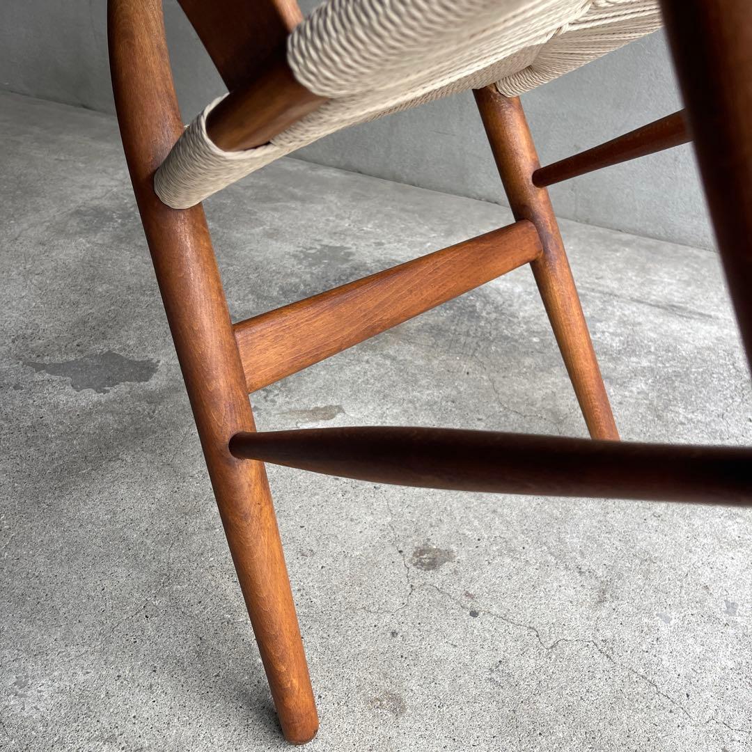 正規品 座面張り替え 70sカールハンセン＆サン CH24 (Yチェア)オーク材