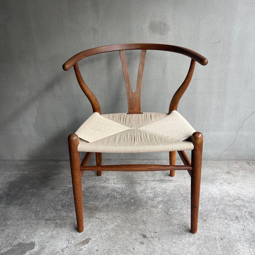 正規品 座面張り替え 70sカールハンセン＆サン CH24 (Yチェア)オーク材
