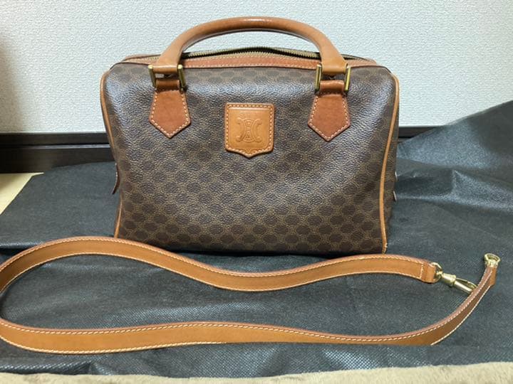 セリーヌ CELINE ミニボストンバッグ マカダム柄 - メルカリ