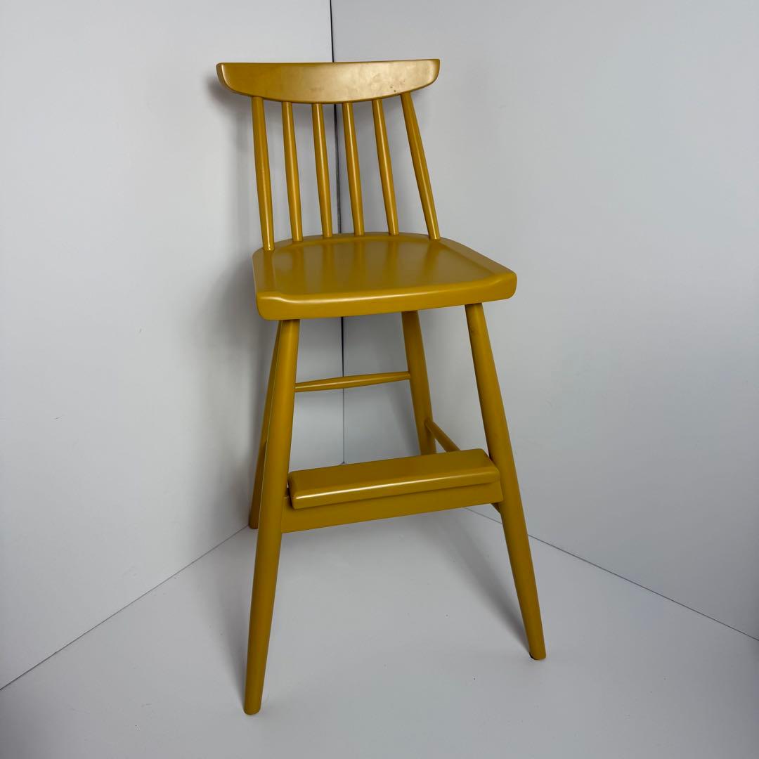 ベルメゾン ハイチェアー 椅子 子ども ダイニング イエロー ウィンザー
