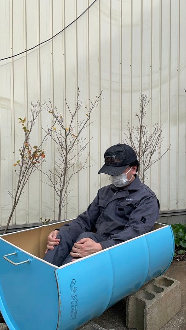 ドラム缶風呂 横置きタイプ スノコ付き - メルカリ