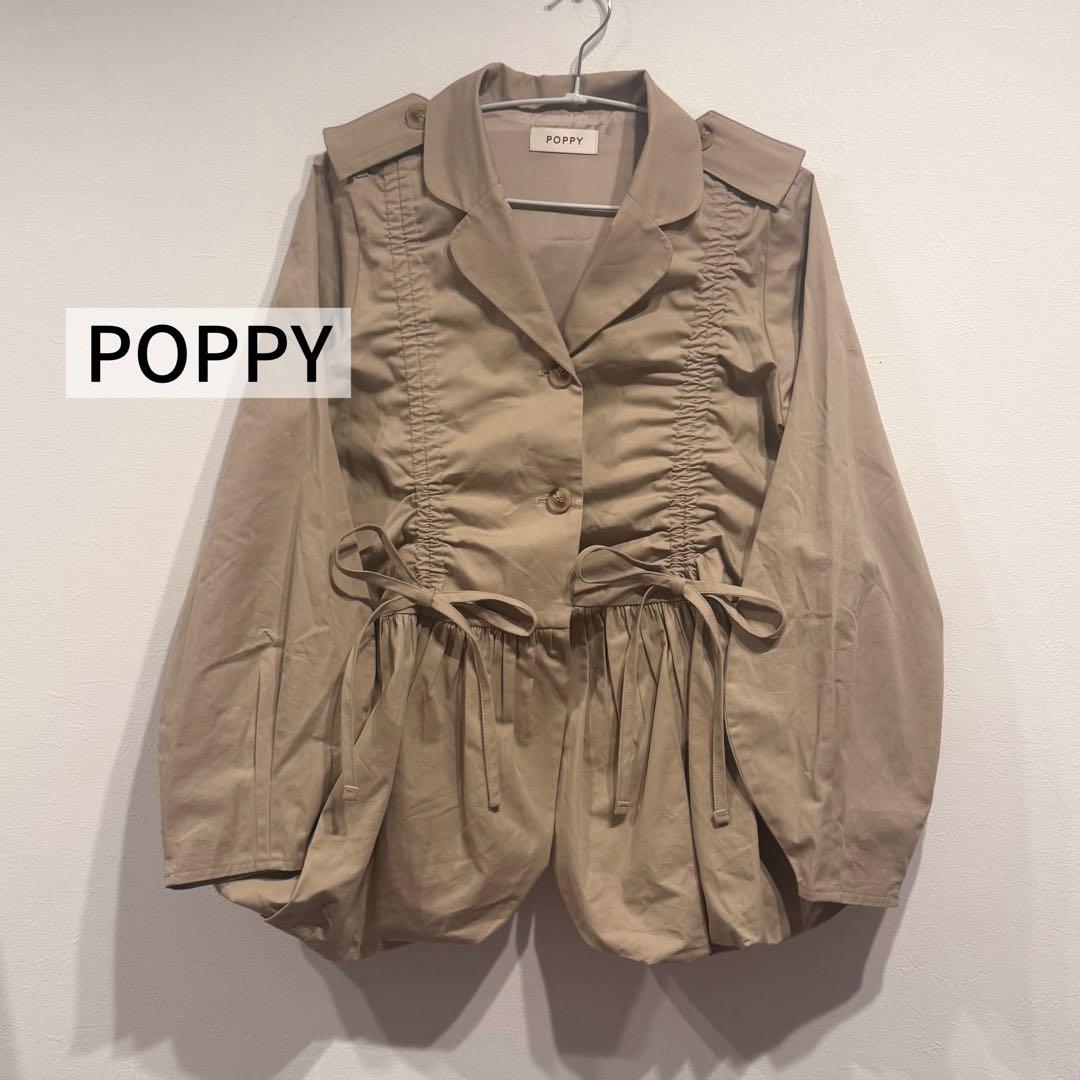 POPPY ギャザーバルーンジャケット スプリングコート あさぎーにょ