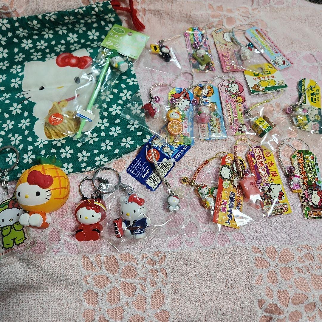 ご当地キティストラップ　キーホルダー　おまとめ　サンリオ ご当地ハローキティ キティちゃん 地域限定 お土産 旅行 ストラップ
