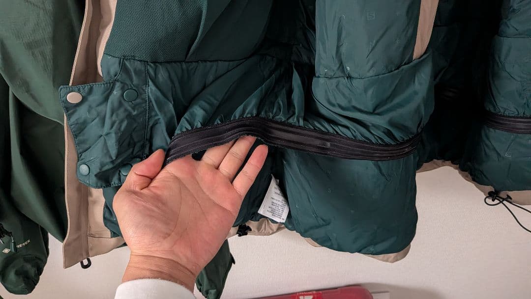 値下げ‼️SALOMON スノーボードジャケット L ベージュ セット - メルカリ