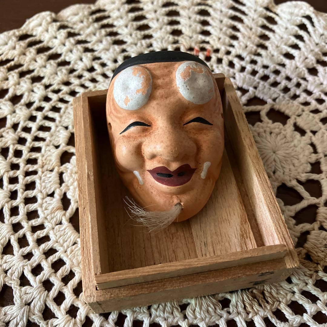 木製 能面 お面 伝統的なデザイン - メルカリ