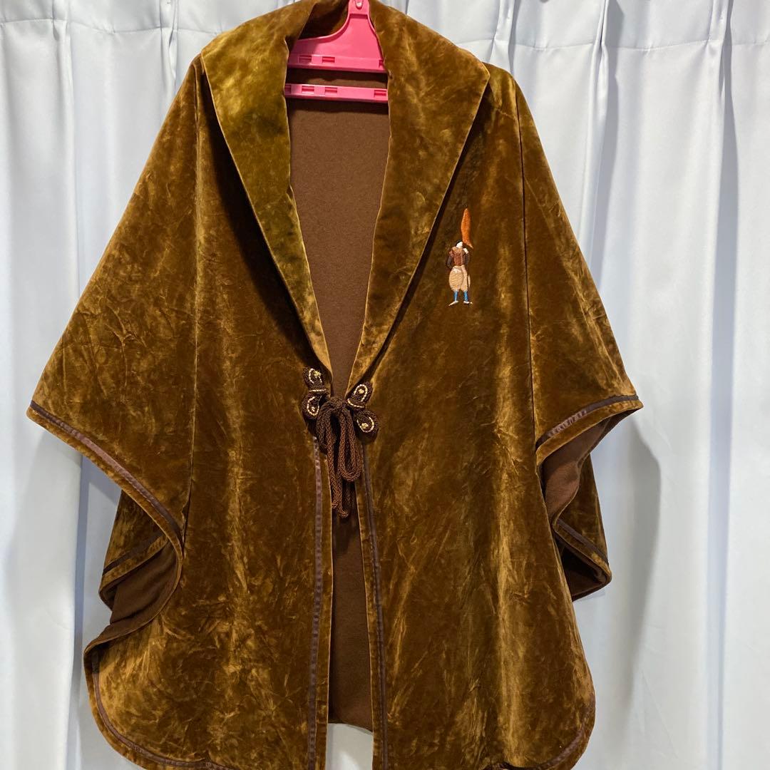 ＊*8様 ブラウンベルベットポンチョ刺繍付き　マント Amazon | T Tooyful フード付きマント 魔女マント ノーザンナイト