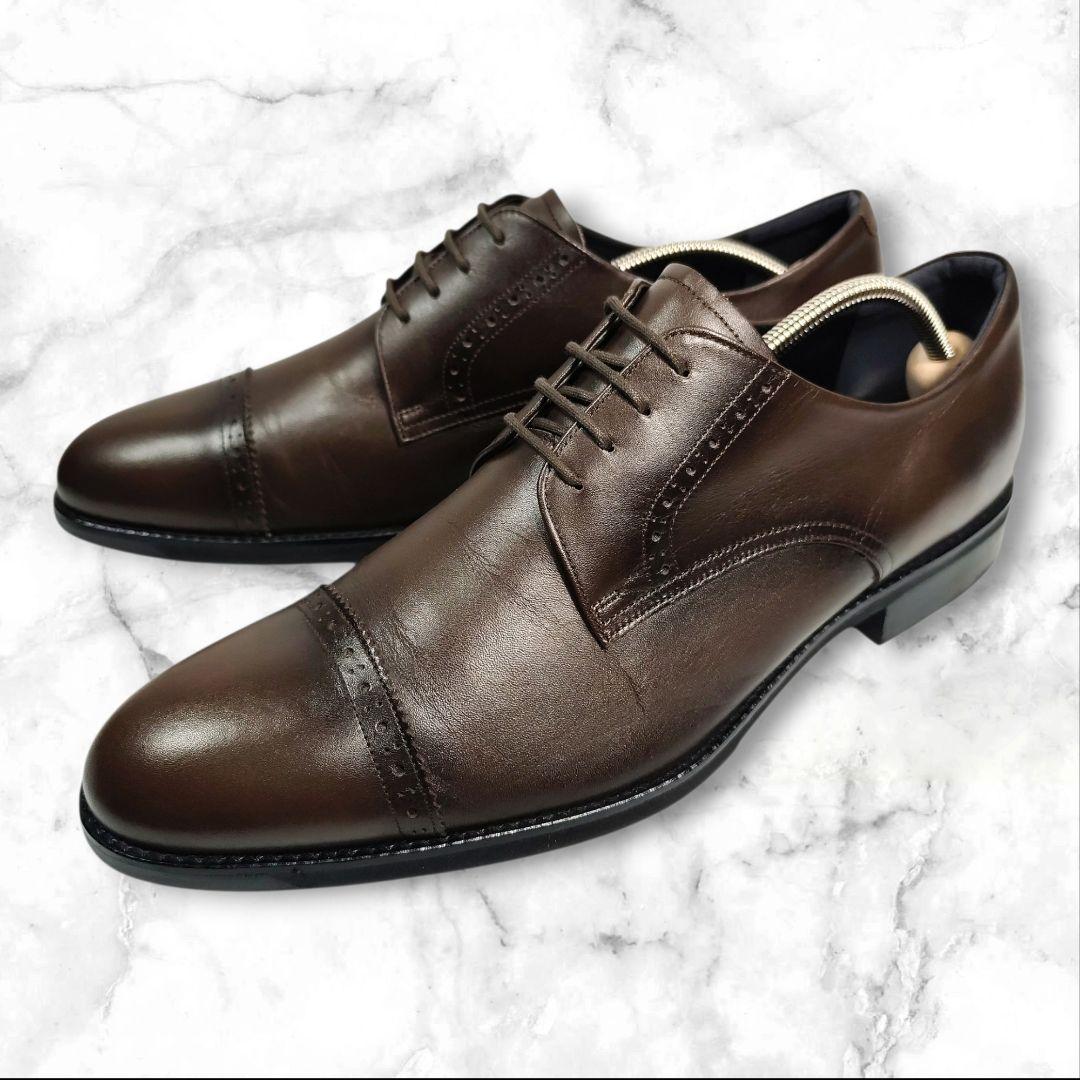 アシックス ランウォーク 革靴 ダークブラウン 27.0cm 未使用級 ビジネス