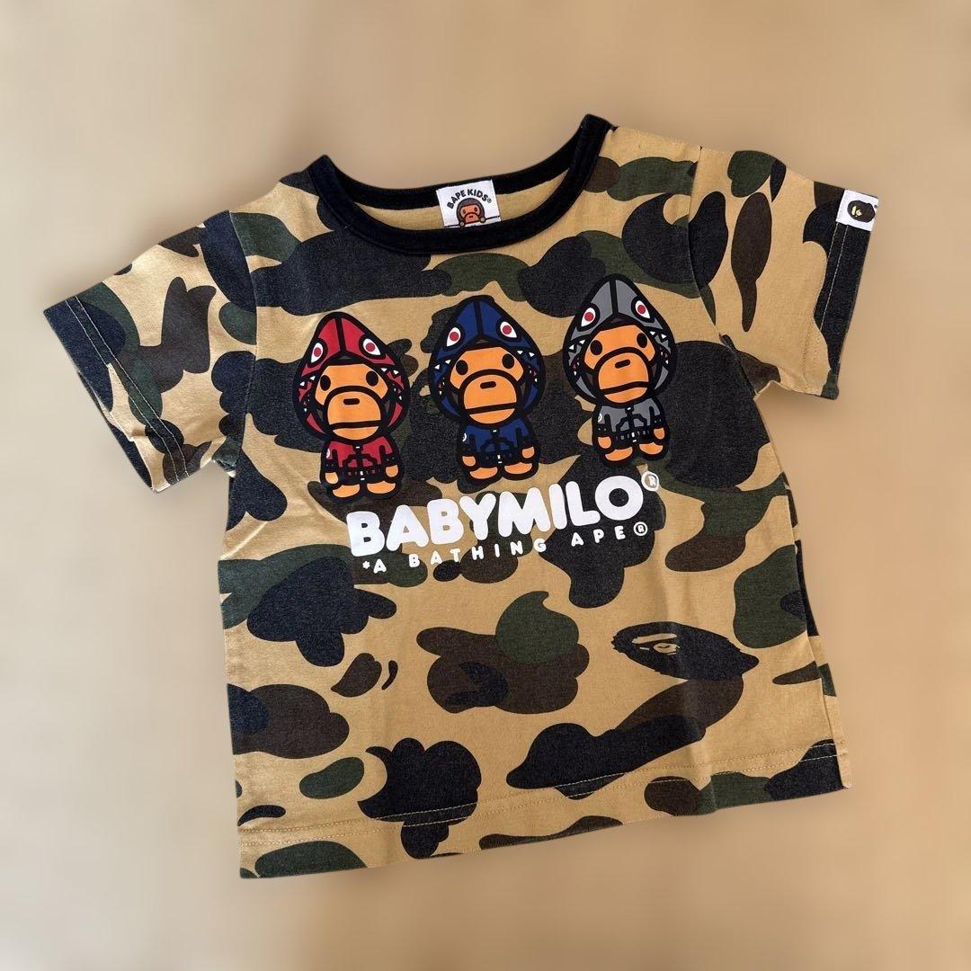 BAPE KIDS BABYMILO 迷彩 Tシャツ 90cm正規品 - メルカリ