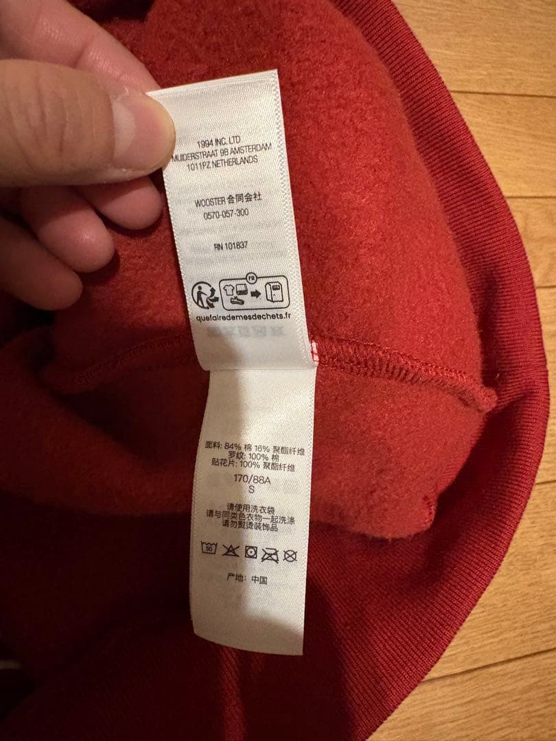 Supreme Satin Applique Hooded Sweat Sサイズ