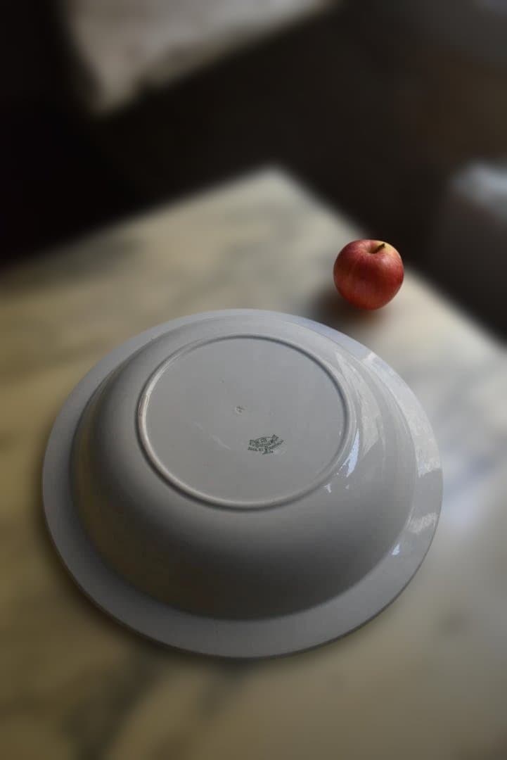 美品クレイユモントロー　白釉サラディエ（31㎝）フランスアンティーク