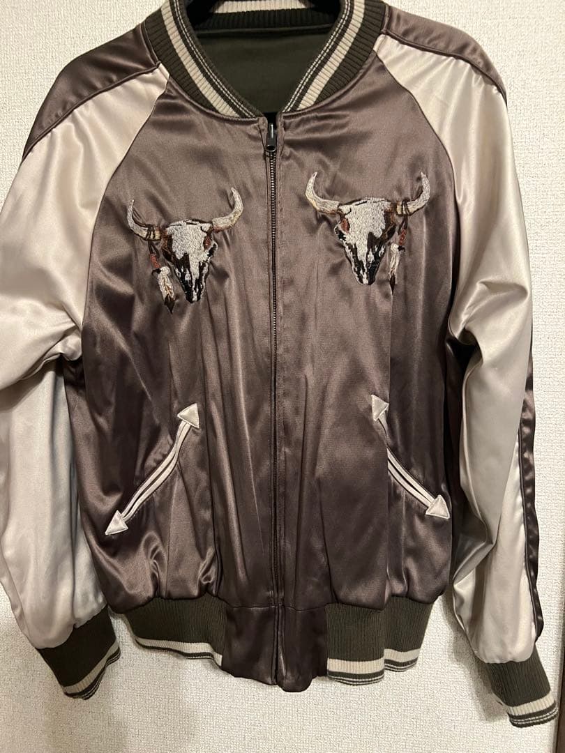 ヴィンテージゴア リバーシブル 刺繍 スカジャン - メルカリ