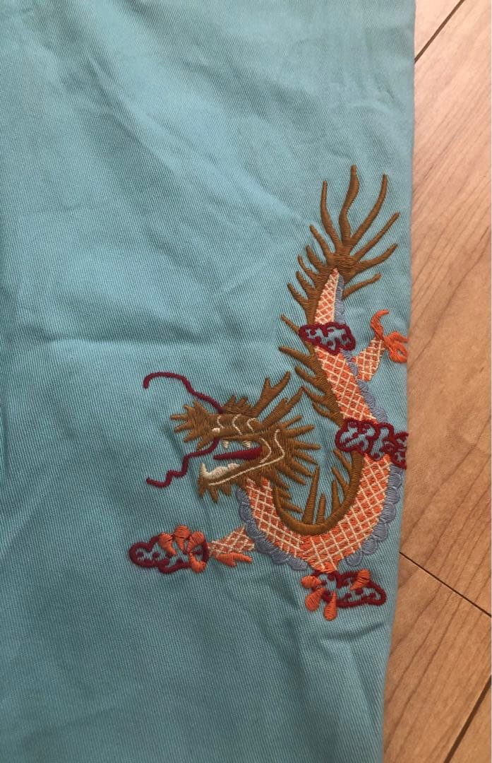 美品！HOUSTON コットンベトナムジャケット 虎／ベトジャン 刺繍スーベニア