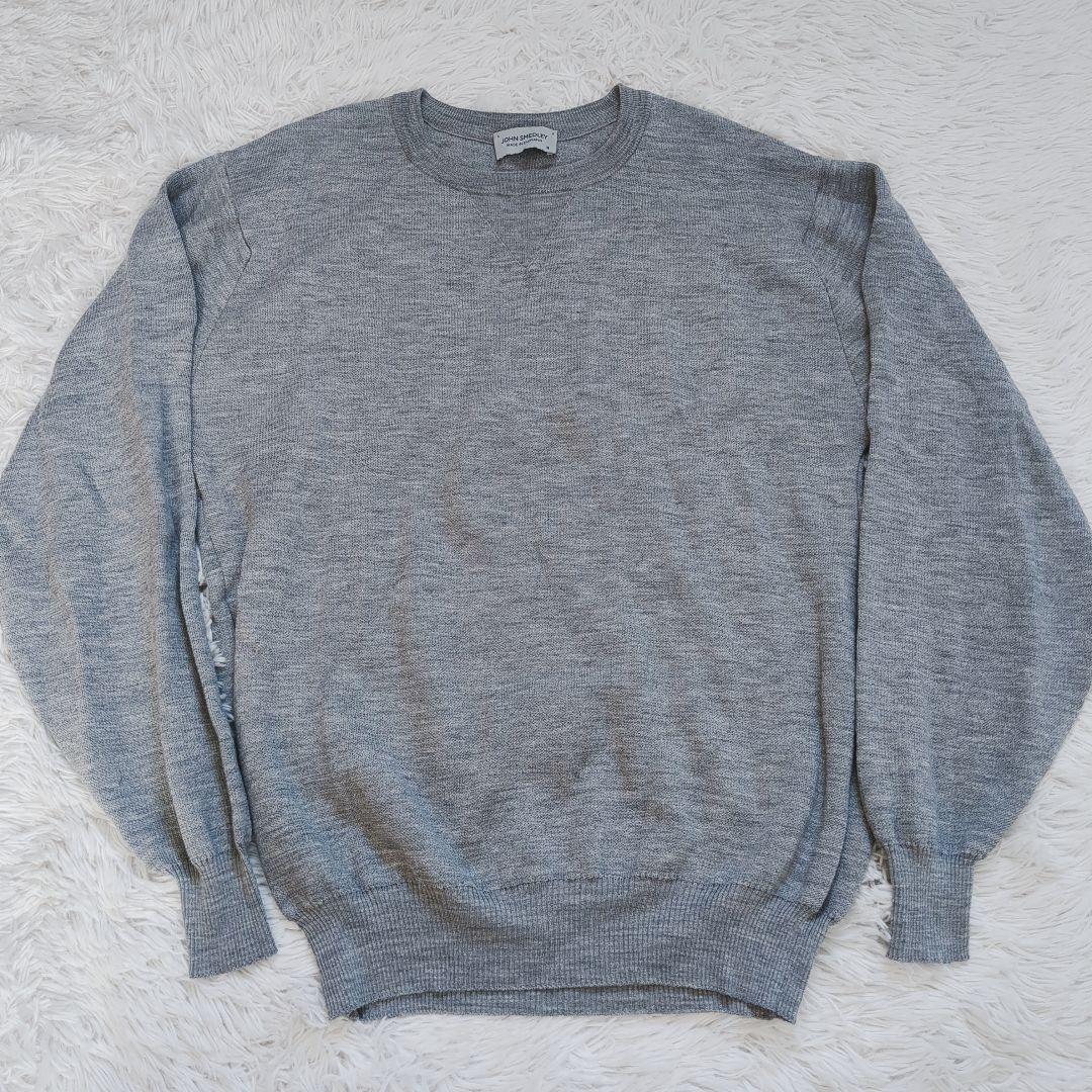ジョンスメドレー 日本別注 30G Vガゼット クルーネックニット メリノ