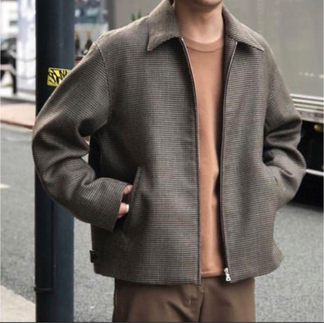 AURALEE】 DOUBLE FACE CHECK ZIP BLOUSON - メルカリ