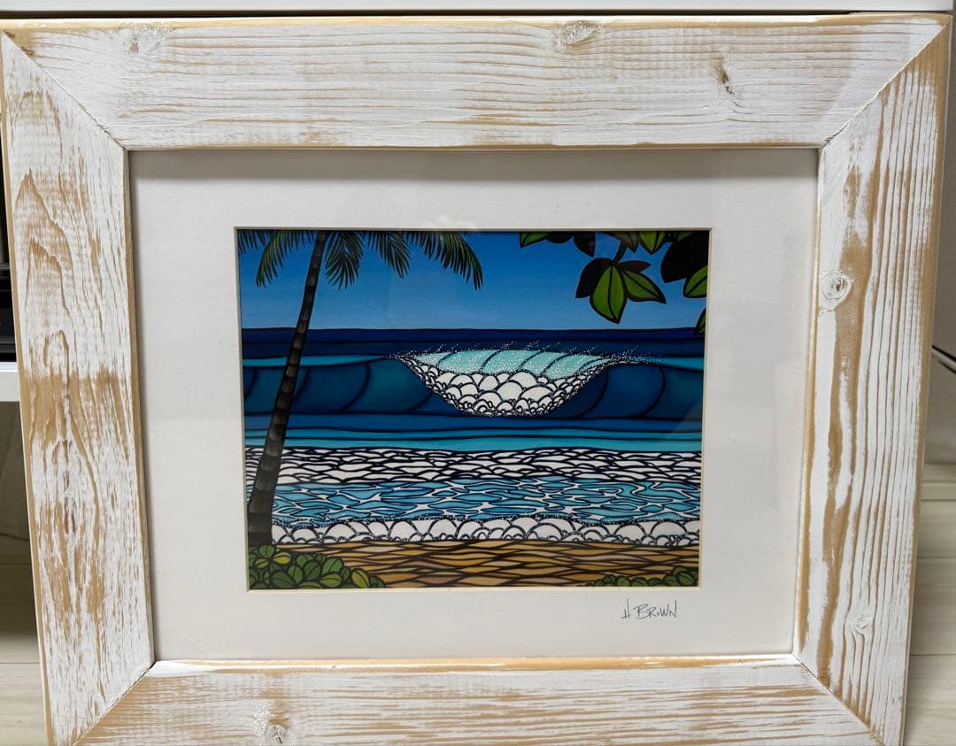 Heather Brown ヘザーブラウン 絵画 Heather Brown ヘザーブラウン絵 ハワイ プリントアート 海 サーフ