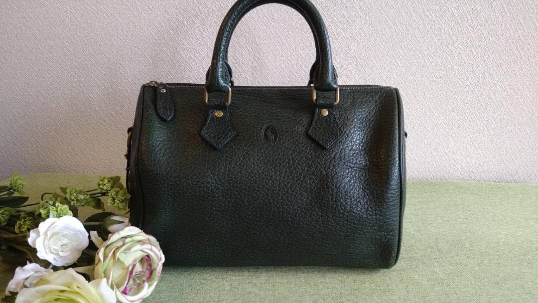 未使用 Ralph Lauren ラルフローレン ミニボストンバッグ グリーン 中古・古着通販】POLO RALPH LAUREN (ポロ・ラルフローレン) ミニ