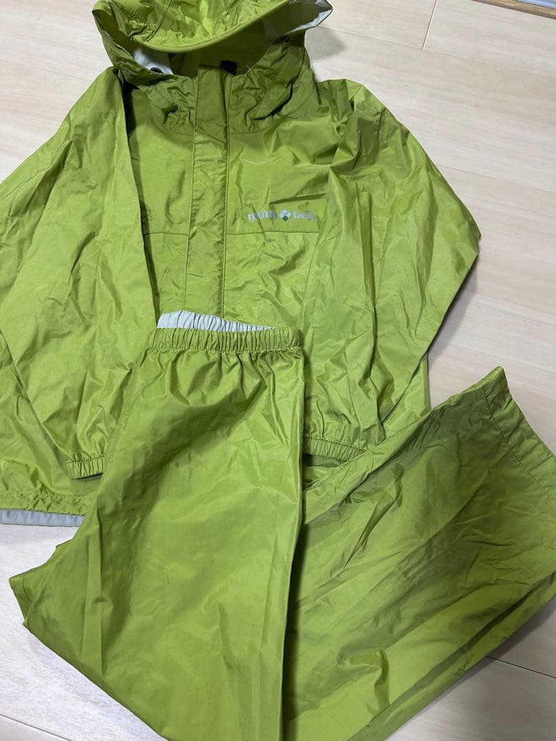mont-bell レインウェア 上下セット グリーン 120 - メルカリ