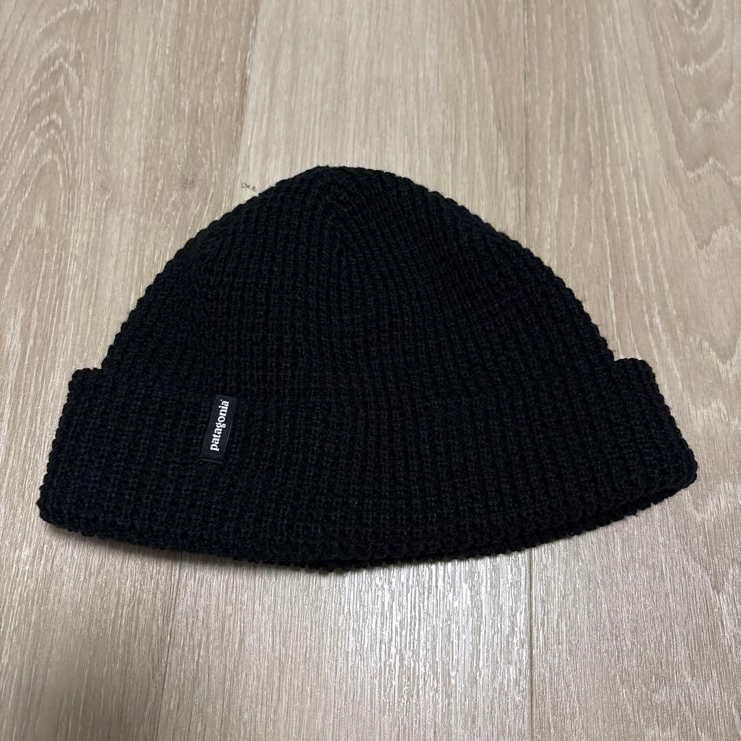 patagonia ブラック ニット帽 ONE SIZE - メルカリ
