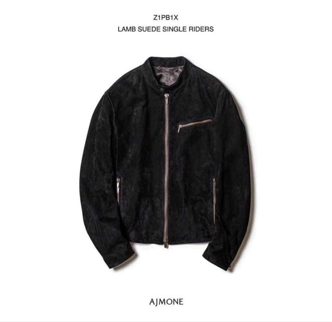 レ*ス様 AJMONE アイモネ ラムスエードスタンドカラーダブルジップ