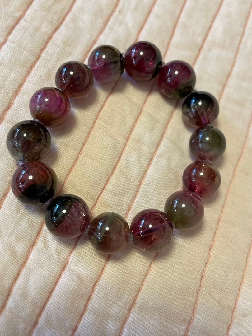 2349 ウォーターメロントルマリンブレスレット約16cm