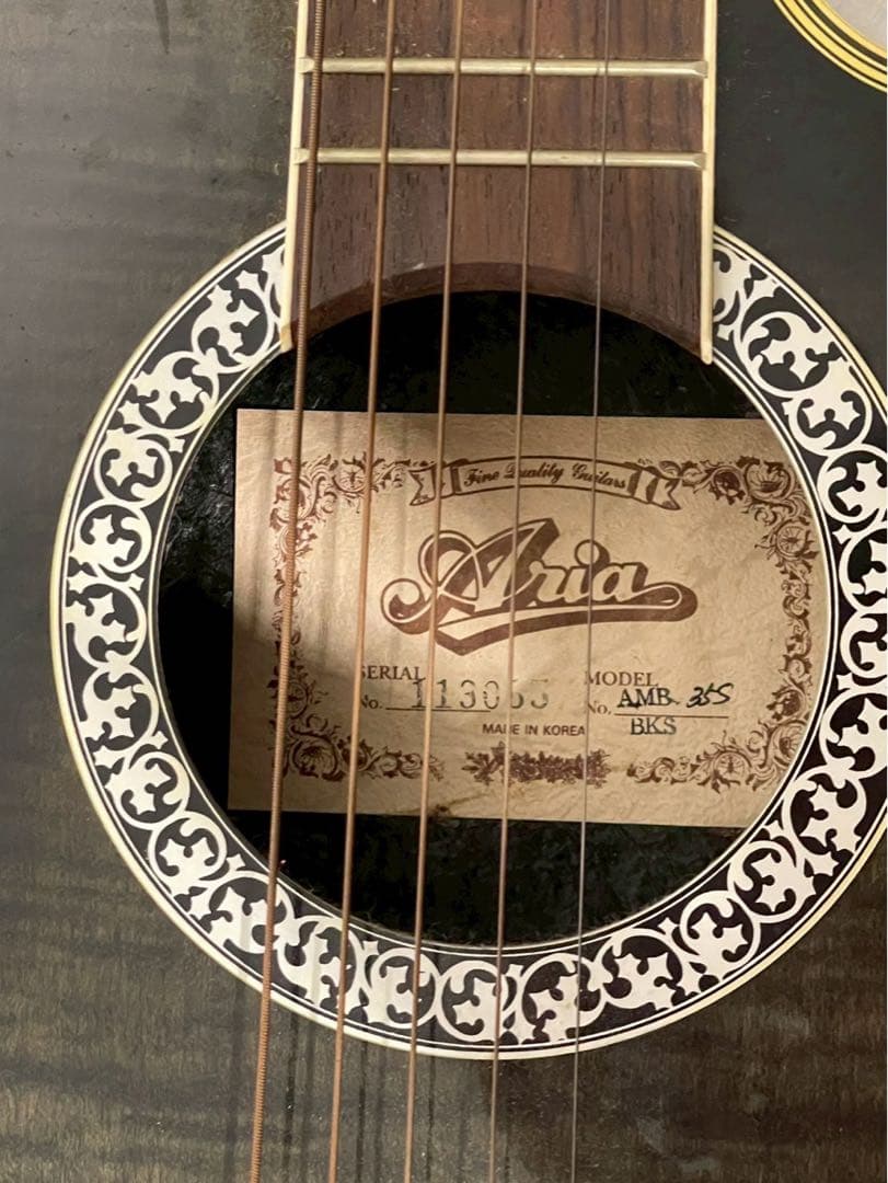 ウラン様 専用 Aria AMB-35S エレアコ ギター 希少 サイン入り - メルカリ