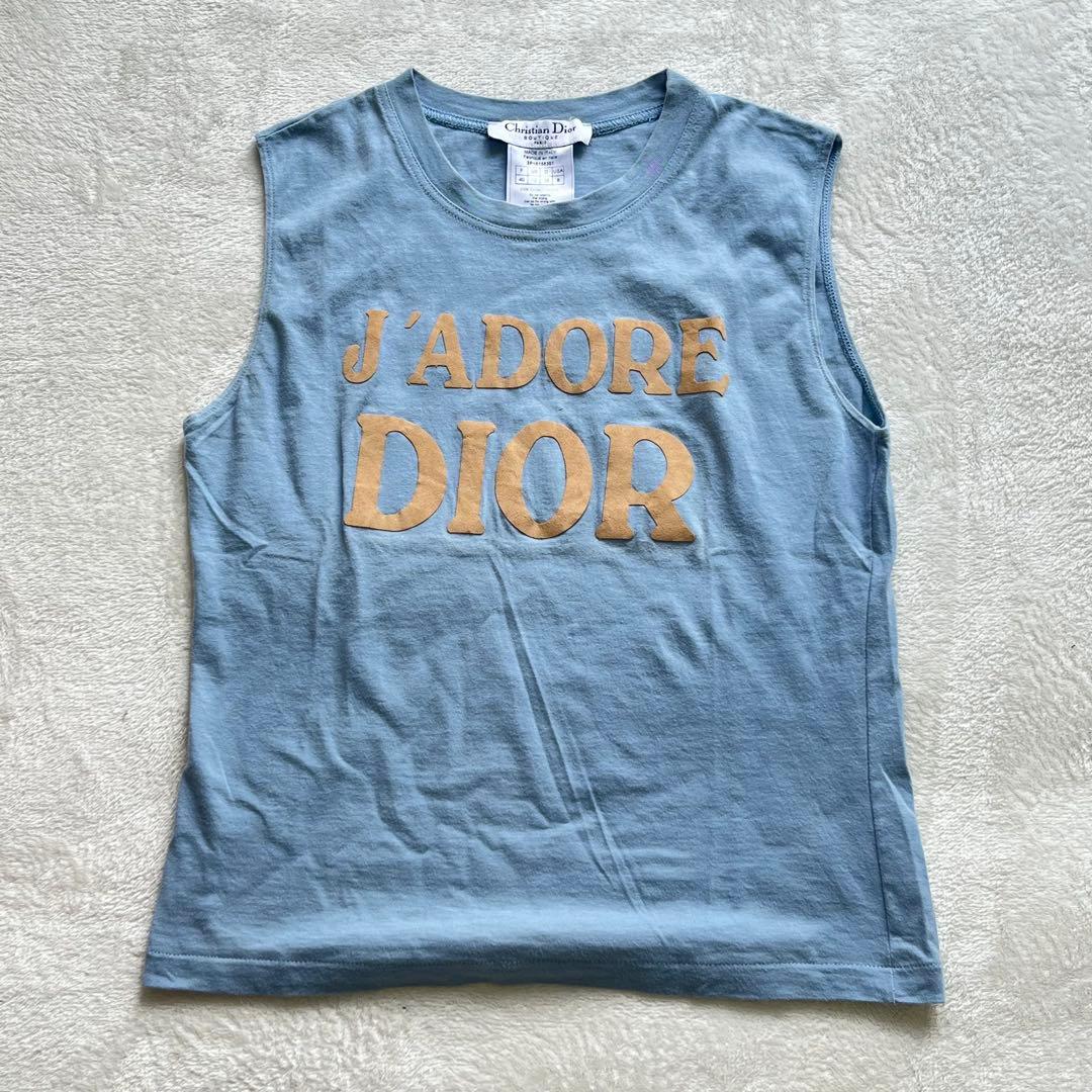 クリスチャンディオール　タンクトップ　J'ADORE　ガリアーノ期　40 DIOR | J'Adore Dior タンクトップ コットンジャージー & レース