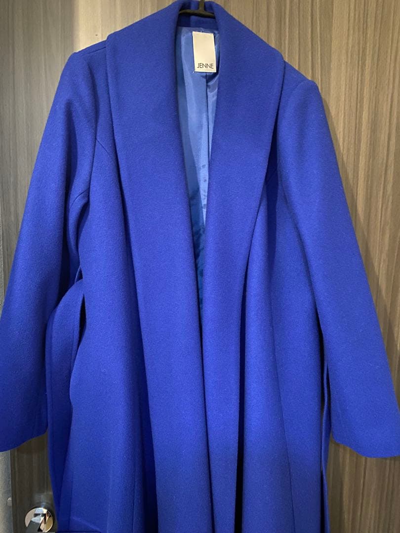 JENNE ウールコート ロイヤルブルー 希少Lサイズ