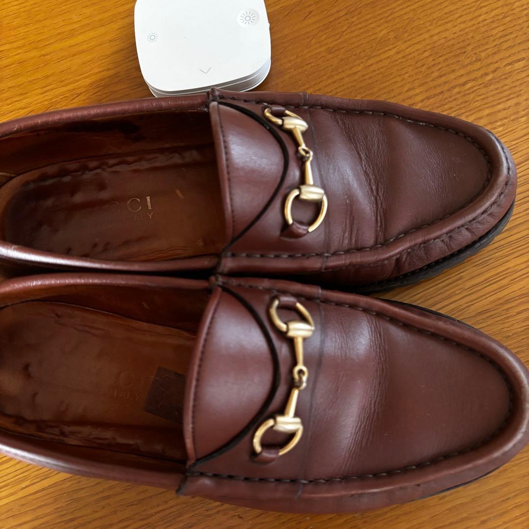 GUCCI ホースビットローファー ブラウン 7.5C サイズ23.5cm相当