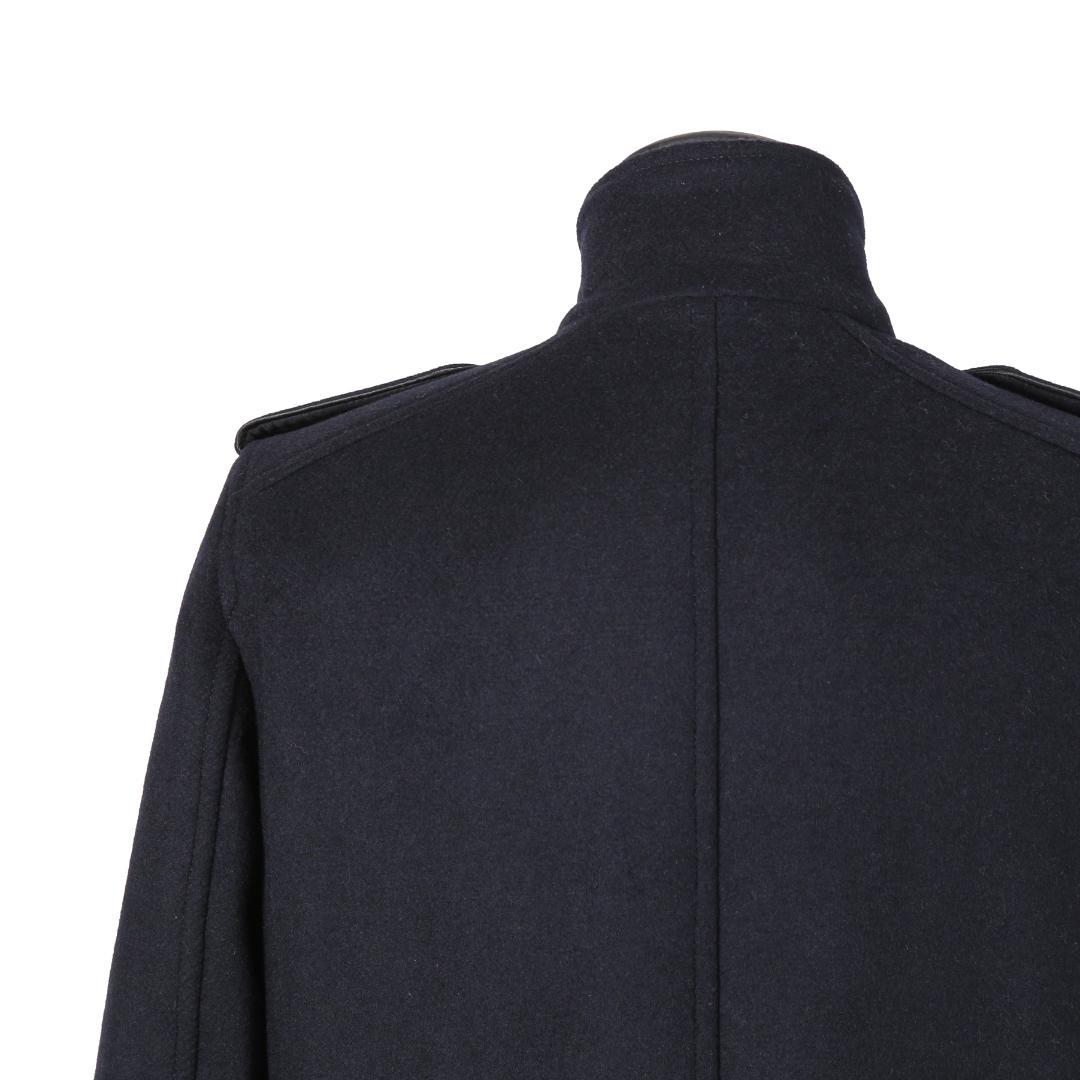 DIESEL ブラックゴールド ウール ナポレオンコート コンチョボタン