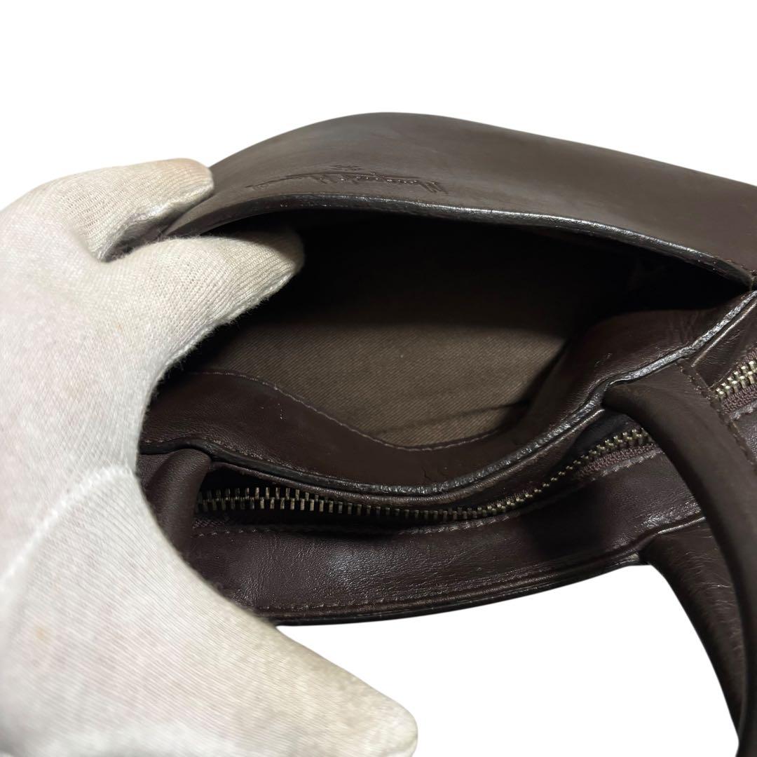 希少】 マーガレットハウエル レザー ハンドバッグ バケツ ダーク