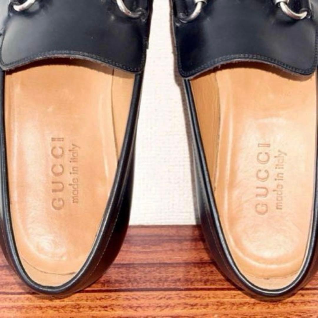 GUCCI グッチ ホースビットローファー 25.5cm メンズ ブラック 靴