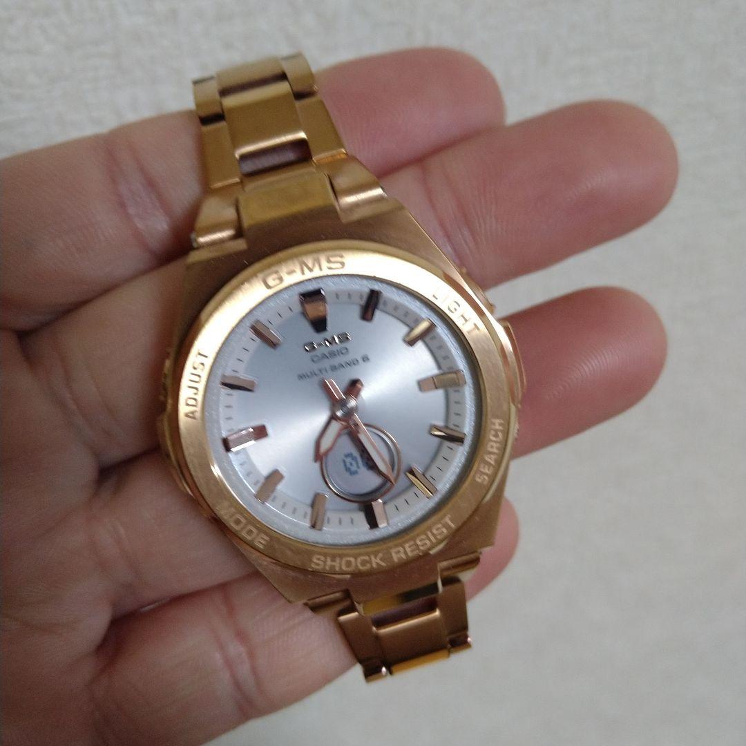 BABY-G　G-MS　電波ソーラー　ステンレスバンド　MSG-W200　美品 BABY-G ベビーG MSG-W200-7AJF カシオ CASIO G-MS ジーミス 電波