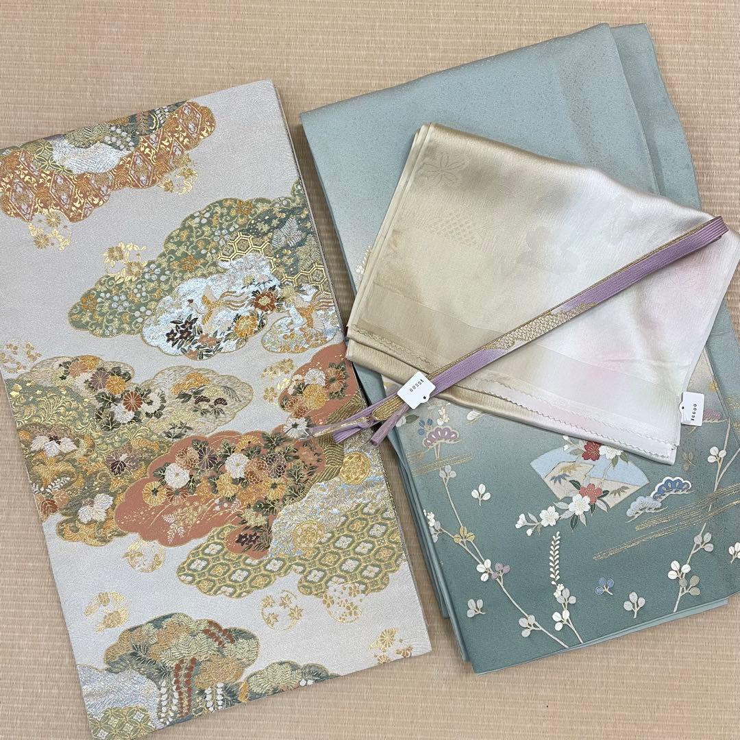 梅乃【181】正絹 訪問着 フルセット 白菫色 淡い 上品 お茶席 - メルカリ